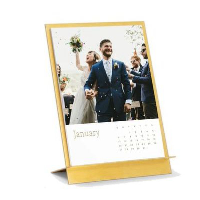 ARTIFACT UPRISING | Brass Easel Photo Desk Calendar