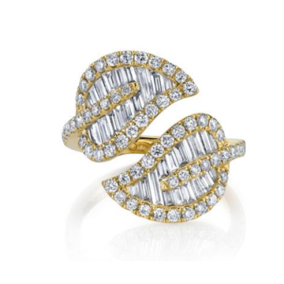ANITA KO | Large Leaf Diamond Ring